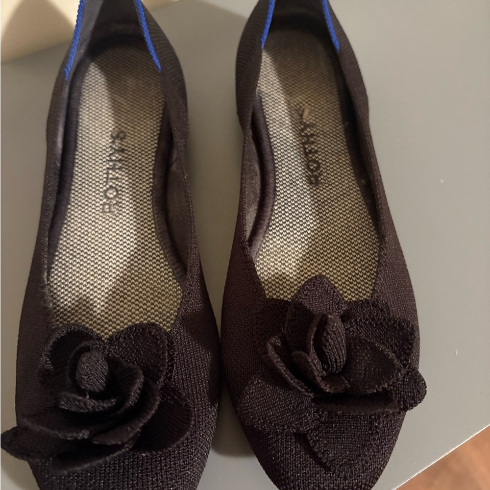 Rothy's Black Floral Loafers
